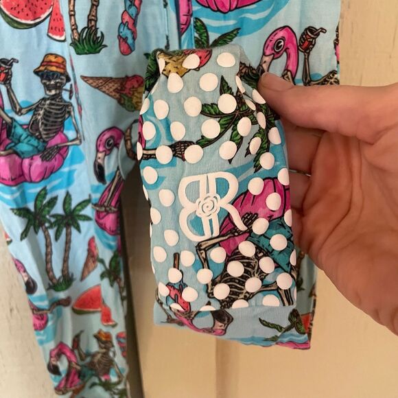 Bums & roses 12-18 months convertible romper sleeper bone chillin bamboo - Picture 4 of 7